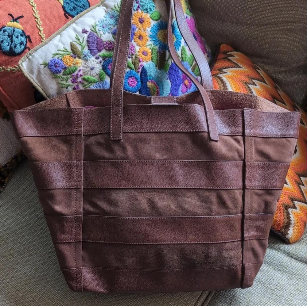 Vince Camuto Brown Leather Tote Bag
